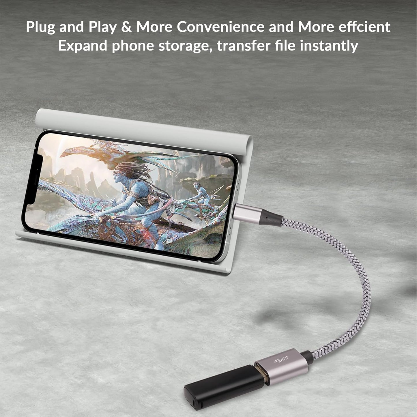 USB-C to USB 3.0 Adapter 4 Pack, Nylon Braided Type-C 3.1 OTG Cable USB C Male to USB A 3.0 Female Connector for iPhone15,iPhone15 ProMax,Samsung S23 Ultra, MacBook Pro, MacBook Air/Mini, Google Pixel