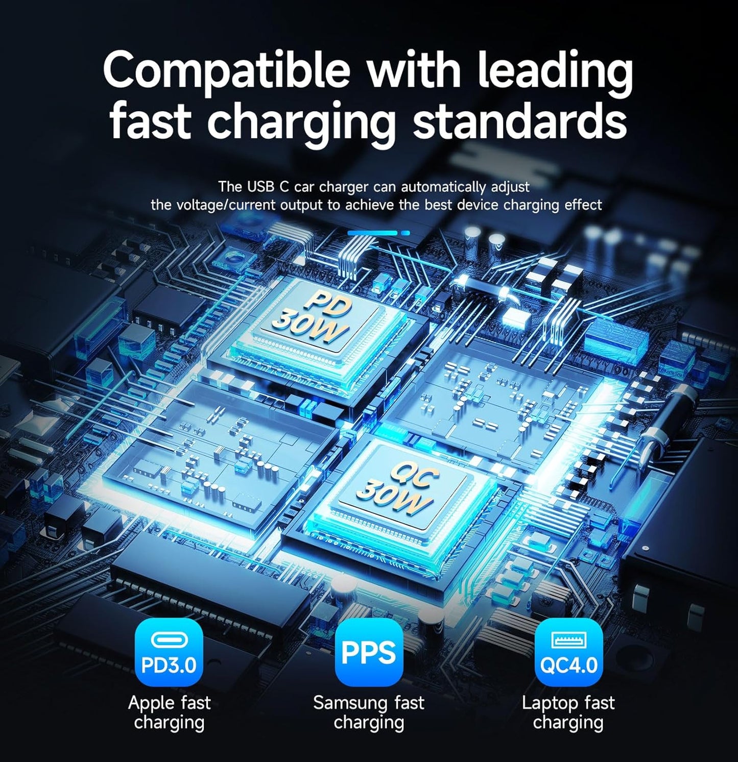 60W Car Charger USB C Fast Charge, Aluminum Dual Port Cigarette Lighter Adapter, Car Phone Charger for iPhone 16/15/14 Pro Max Plus, iPad, Samsung Galaxy S24/S23/S22 & More