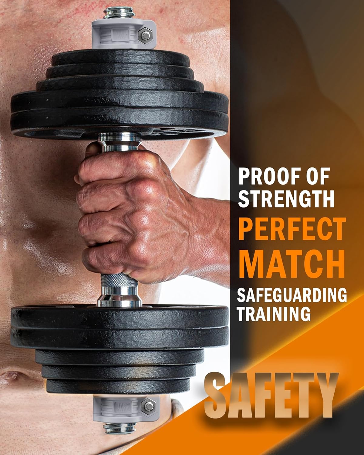 MAXRICH Barbell Clamp 1 inch Multiple Sizes & Adjustable Weight Clips for Quick Release Barbell Collars