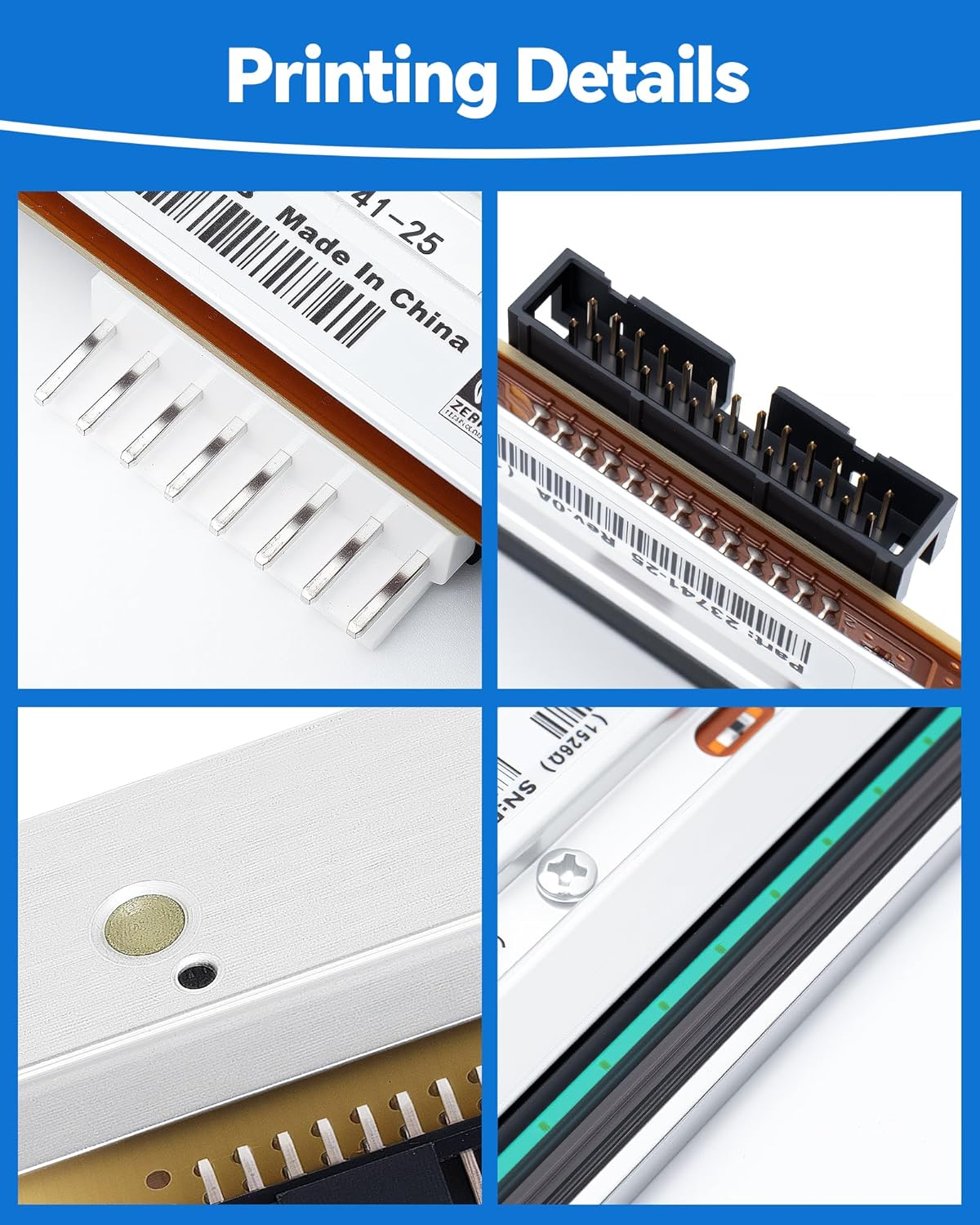 P1004232 Genuine Printhead for Zebra 110Xi4 110XiIV, New OEM Print Head Replacement for Zebra Thermal Barcode Label Printer 300dpi Original Optimal Print Quality Extended Life