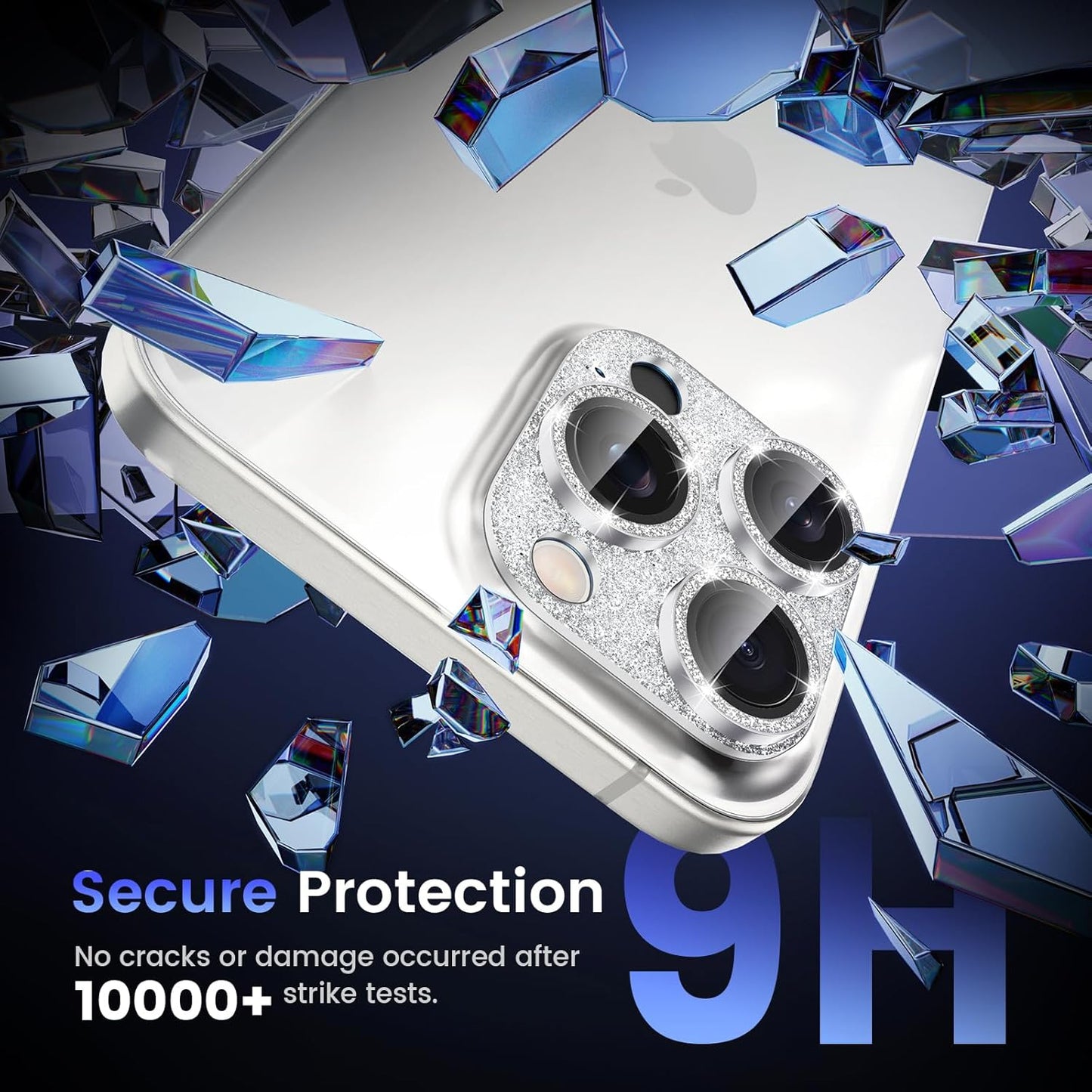 Tensea for iPhone 16 Pro/iPhone 16 Pro Max/iPhone 15 Pro/iPhone 15 Pro Max Camera Lens Protector, Metal Aluminum Alloy Tempered Glass Cover Camera Screen Protector Accessories, Case Friendly