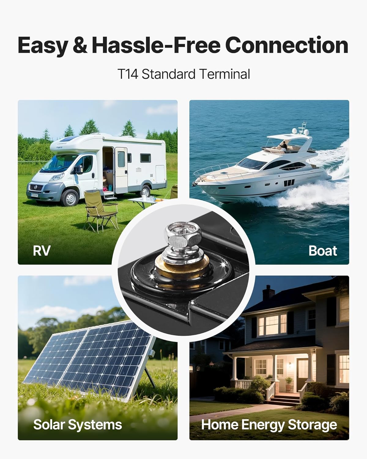 VEVOR 12V 50Ah LiFePO4 Battery, Up to 15000 Cycles, Deep Cycle Lithium Iron Phosphate Battery with Built-in BMS, Low Temperature Protection, 10 Years Lifetime, for Solar Off-Grid Home Energy Storage