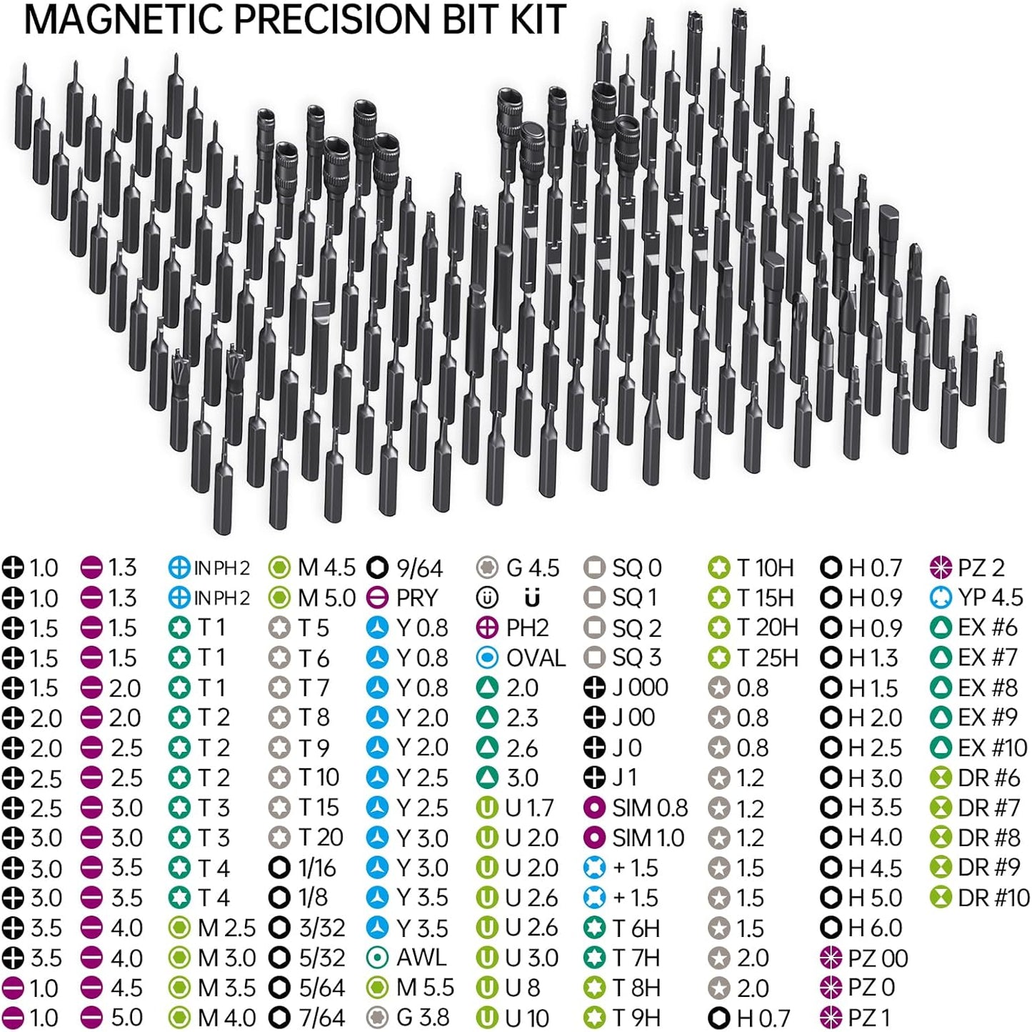 Mini Precision Screwdriver Set,JAKEMY 180 in 1 Laptop Screwdriver Repair Tool Kit,Magnetic Multi-Bit Tiny Screwdriver Bit Kit for DIY,Computer,PS5,Xbox,RC Car,Jewelers,Glasses,Watch,Home
