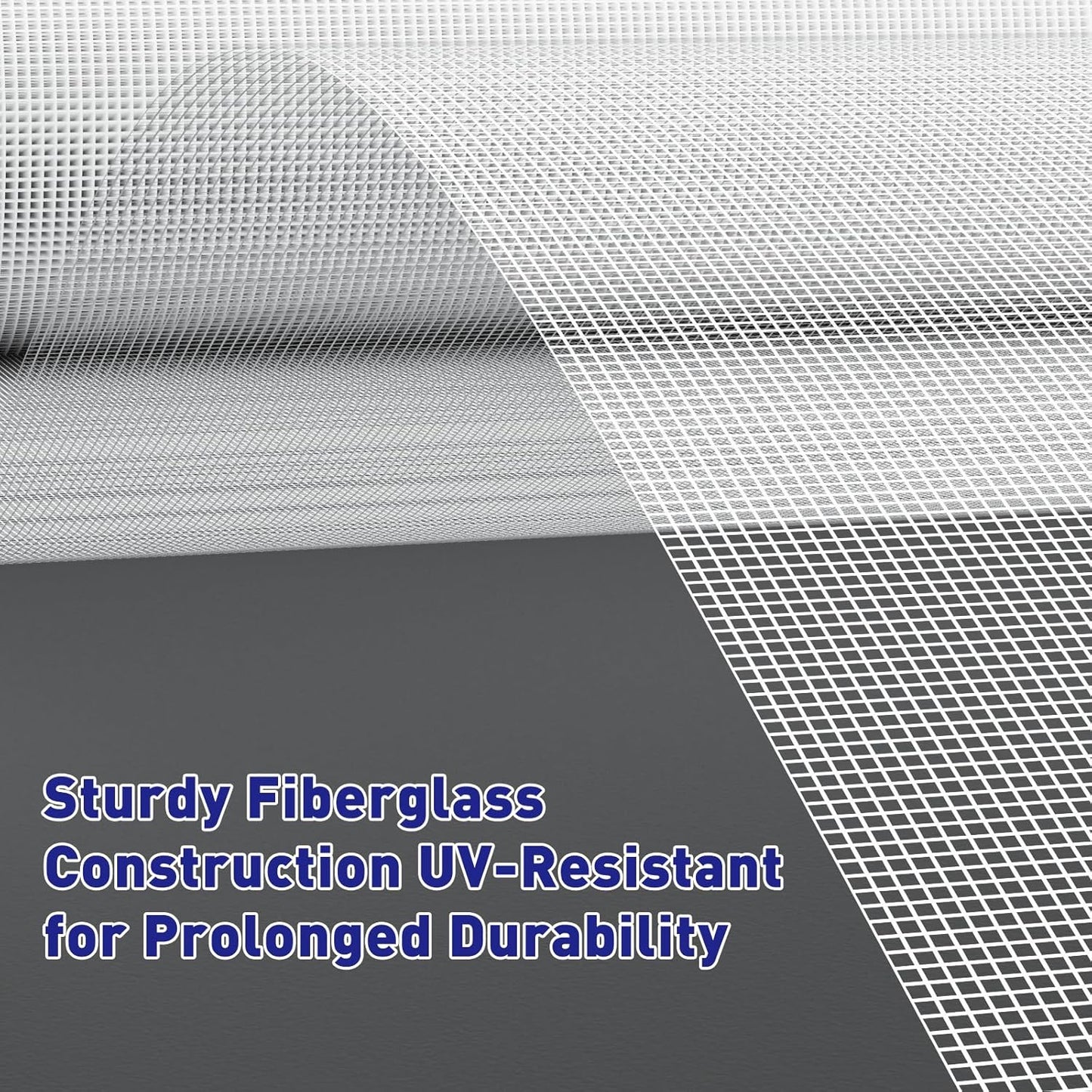 MAGZO Window Screen Replacement Mesh 48"W x 99"L - DIY Adjustable Polyester Pet Proof Screen Door Mesh for Patio Sliding Doors Window Screen Repair Kit, Durable, Washable, White