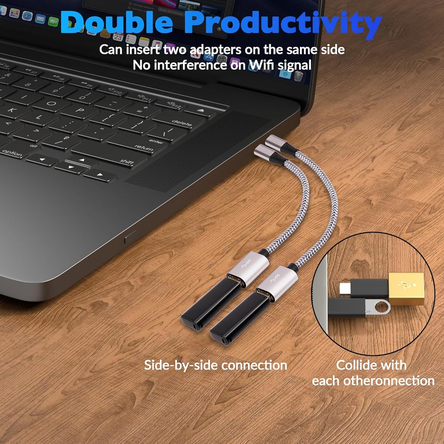 USB to Micro USB Adapter 2 Pack, Unidirectional Micro USB Male to USB Female 2.0 OTG On-The-Go Cable Converter, Nylon Braided, Aluminum Shells for S7 LG, Flash Drive, Mouse, Keyboard, Game Controller