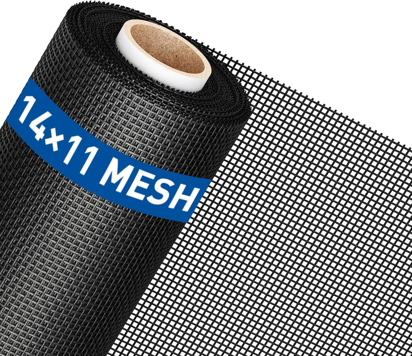 MAGZO Pet Proof Window Screen Replacement Mesh Roll, 37.4in × 16.4ft Upgraded Thicker 360g/m² Heavy Duty Polyester Screen Mesh for Dog Cat Protector, Ideal for Patio Porch Sliding Repair Kit 14x11Mesh