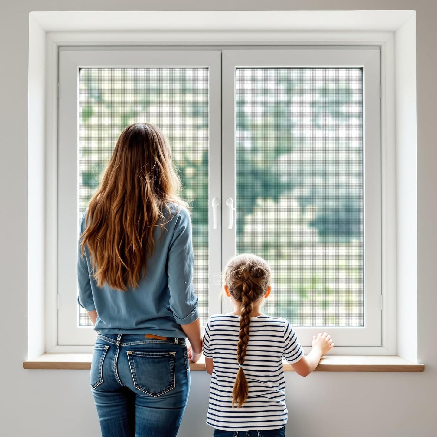 MAGZO Window Screen Replacement Mesh Roll, 37.4in × 16.4ft Upgraded Density 48x48 Mesh 0.12mm WD High Definition Siftproof Screen for Porch Doors Repair Kit, Ideal for Patio, Sliding Doors