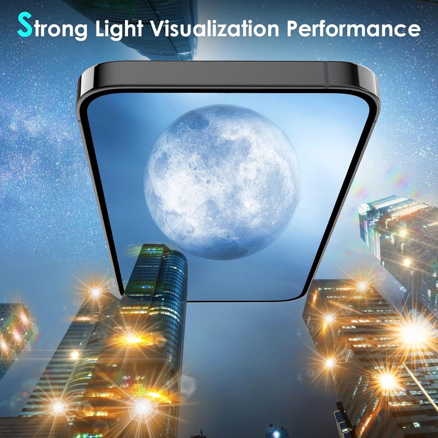 YWXTW Designed for iPhone 15 Pro/iPhone 15 Pro Max Camera Lens Protector Bling, [New Glitter Design] Individual Metal Tempered Glass Camera Cover Accessories Case Friendly (Black Titanium Glitter)