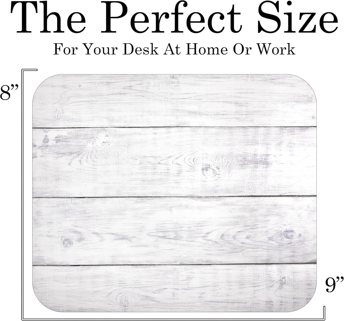 White Wood Decorative Colorful Mouse Pad Mat Mousepad for Desk Computer Laptop PC Gaming Home or Office Gift (White Wood MP67)