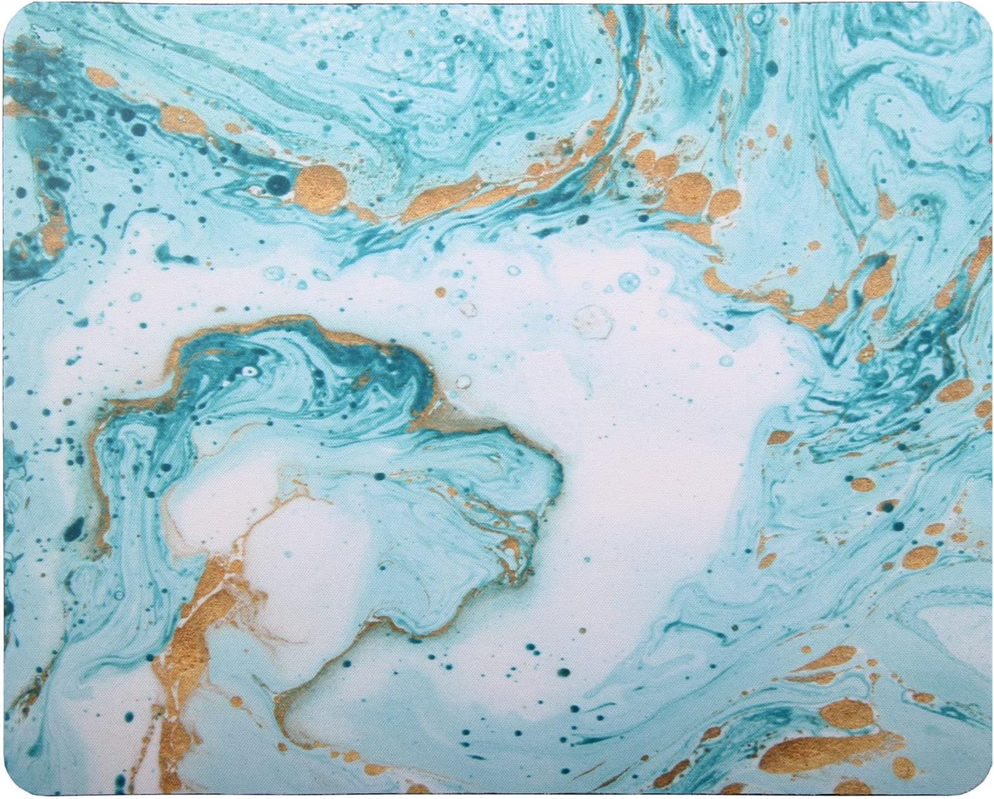 Mouse Pad, Gaming Mouse Pad, Non-Slip Rubber Base Mouse Mat with Designs for Laptop, Computer & Office, 9.5 x 7.9 x 0.12 inches (Marble 7)