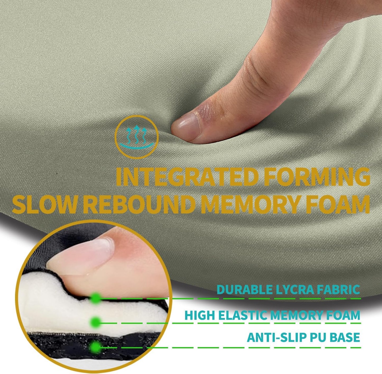 Hokafenle Ergonomic Mouse Pad Wrist Support with Stepped-Wedge Design, Wrist Rest Pain Relief Mousepad Filled with Memory Foam, Carpal Tunnel Mousepad for Wireless Mouse(12x8 inch,Beige)