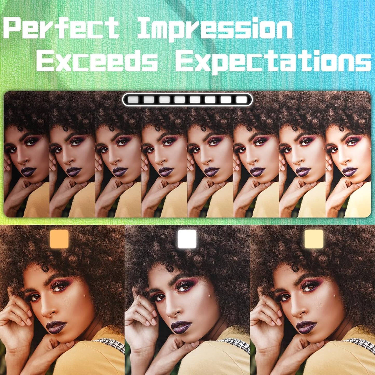 Suction Cup Phone Mount with Rechargeable Light, Mirror Phone Holder with Light Shower Bathroom Kitchen, Mirror Tripod for TikTok YouTube Instagram Make Up Pics Video Content Creator