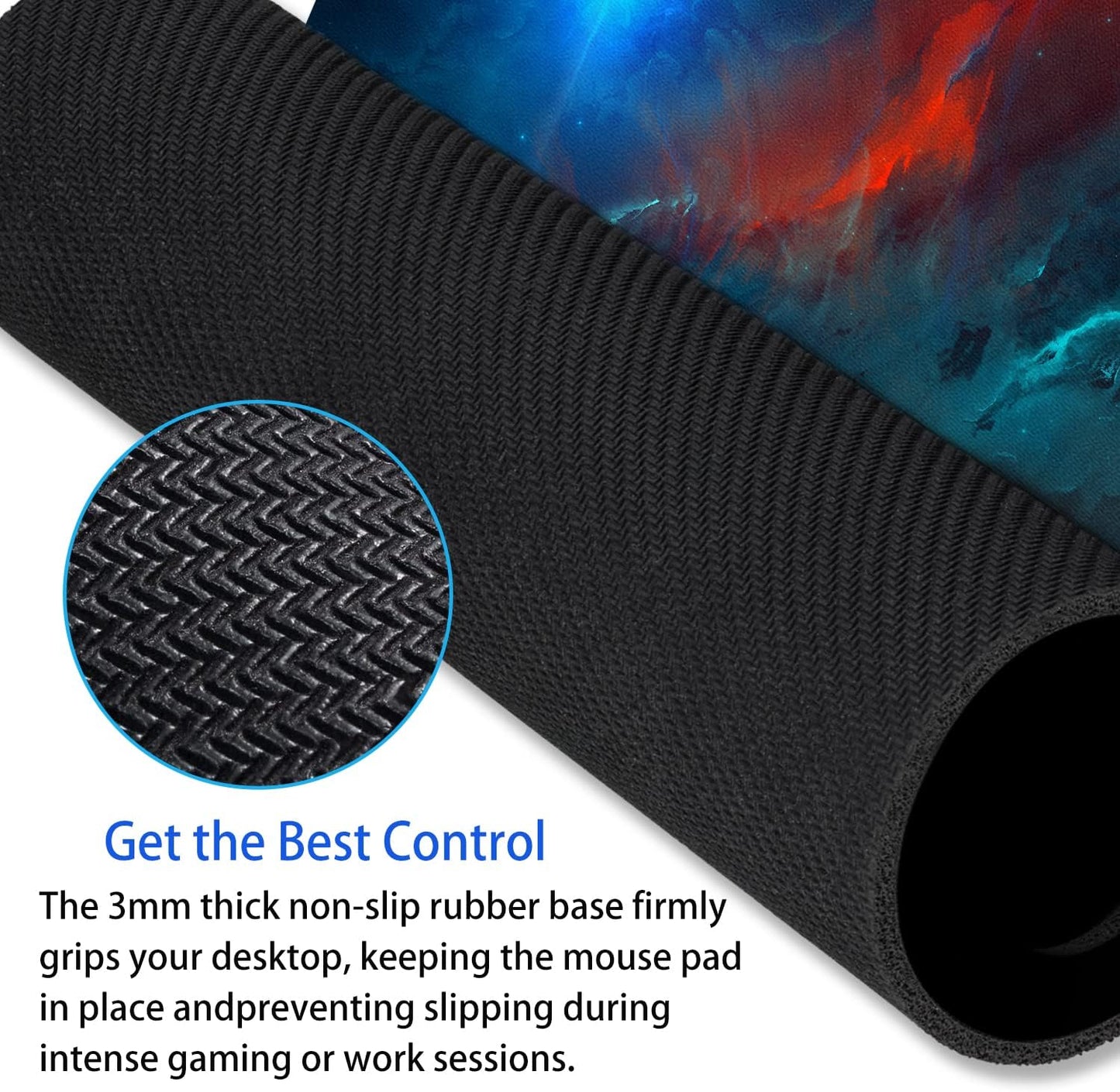 Galaxy Mouse Pad Personalized Design, Non-Slip Surface, Rubber Base, Small Office Desk Pad for Computers and Laptops