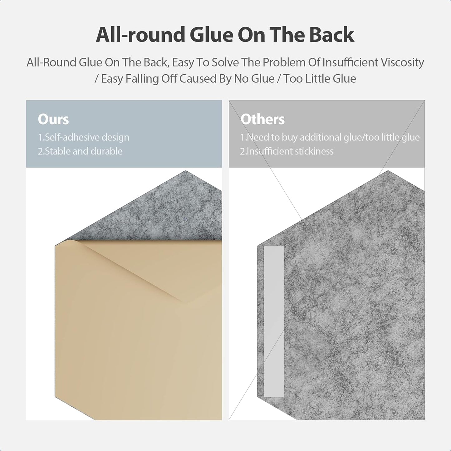 12 Pack Acoustic Panels Self Adhesive Sound Proof Foam,High Density Sound Acoustic Foam Panel,12X10.23X0.4 Inch Hexagon Wall Panels in Home,Office,Reccording Room,Studio(Silver Gray)