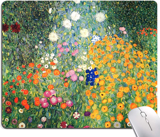 Mouse Pad, Premium-Textured Mouse Mat, Non-Slip Rubber Base Mousepad for Laptop, Computer & PC,9.5×7.9 in, Art Flower