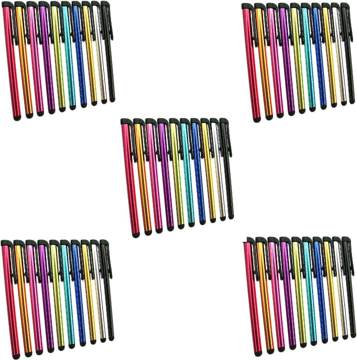 INNOLIFE Metal Stylus Touch Screen Pen Compatible with Apple iPhone 4 4S 5 5S 5C 6 6 Plus iPad Galaxy Tablet Smartphone PDA (50)