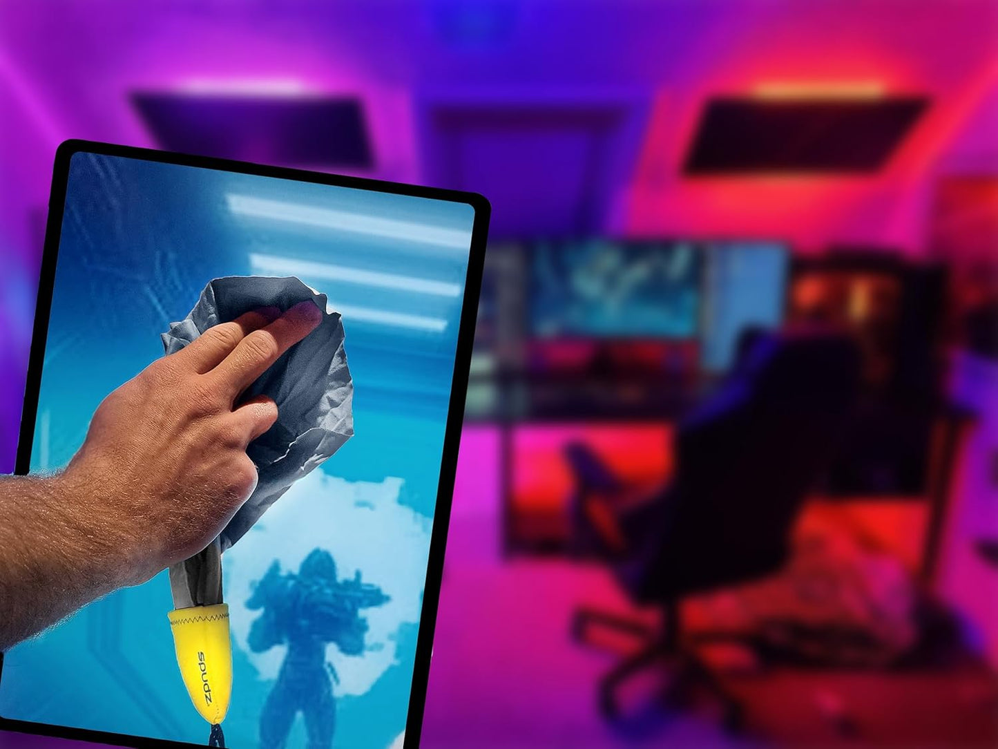 SPUDZ Classic Microfiber Lens Cleaner – Clip-On Pouch, Washable – for Binoculars, Scopes, Glasses, Screens | Cat, 6 x 6 Inch (3-Pack)