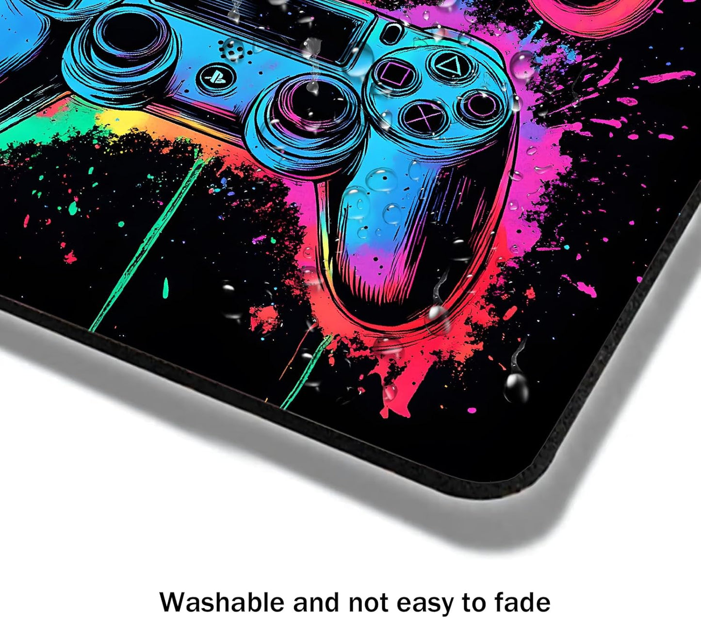 Mouse Pad, Cute Gaming Controller Mouse Pads for Desk, 9.5" x 7.9" Non-Slip Rubber Base Computer Mousepad with Women, Portable Square Design for Wireless Mouse and Pad Laptop Office & Travel