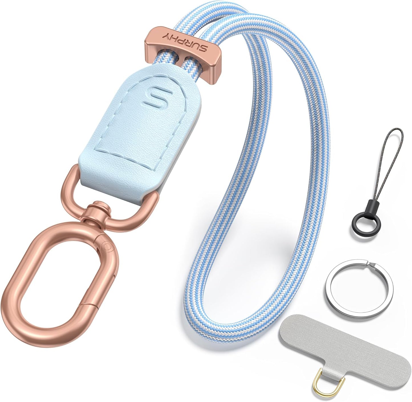 SURPHY Phone Wrist Strap, Keychain Wristlet, Phone Strap Charm with Tether Tab, Cellphone Lanyard Wrist, Key Chain for Women