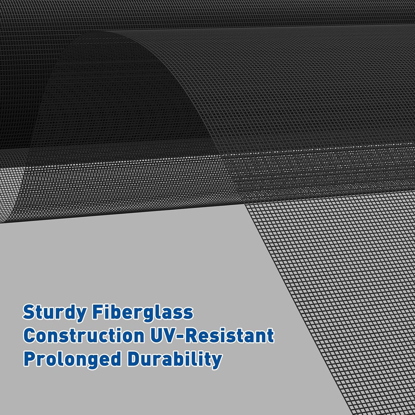 MAGZO Window Screen Replacement Mesh Roll, 37.4in × 16.4ft Invisible Upgraded 107g/m² Heavy Duty Fiberglass Screen Mesh for Sliding Doors Repair Kit, Well Ventilated Ideal for, Patio & DIY Projects