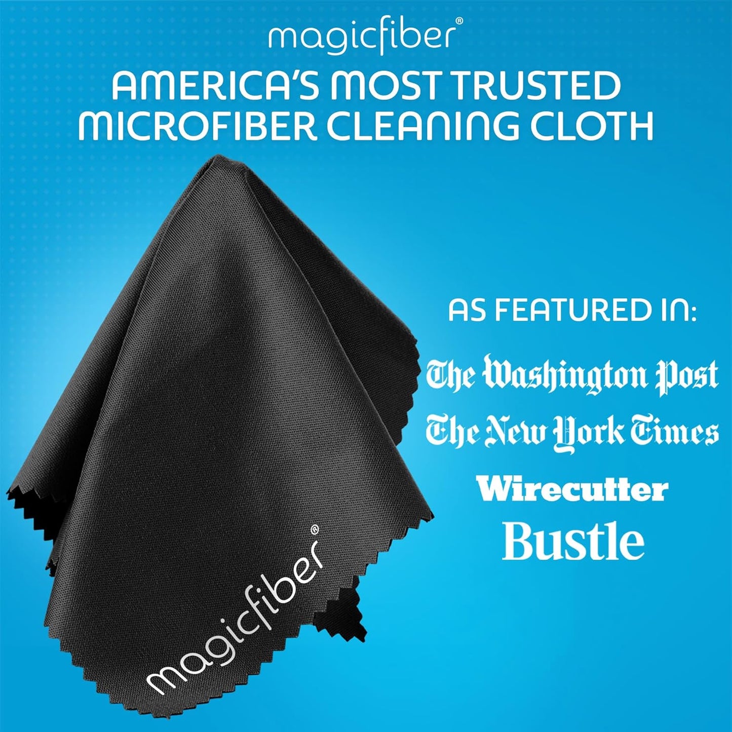 MagicFiber Glasses Cleaner Kit - (2) Eyeglass Cleaner Sprays + (2) Microfiber Cleaning Cloth - Wipes For Eye Glasses, Lenses, Cameras, Screens, Sunglasses, Phones, Electronics, Computer, VR, TV