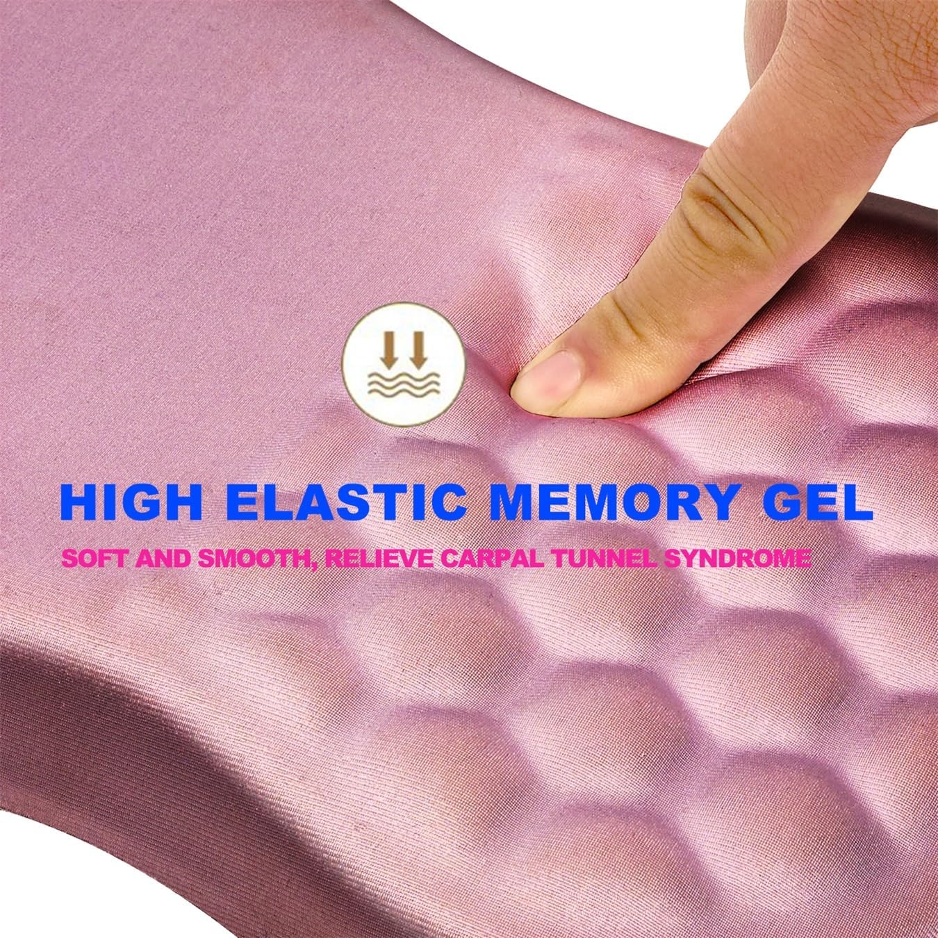 Mouse Pad Wrist Support, Ergonomic Mouse Pad with Massage Dot, Comfortable Computer Mouse Pad for Laptop, Wrist Rest Pain Relief Mousepad with Non-Slip PU Base for Office & Home, 12 x 8 in