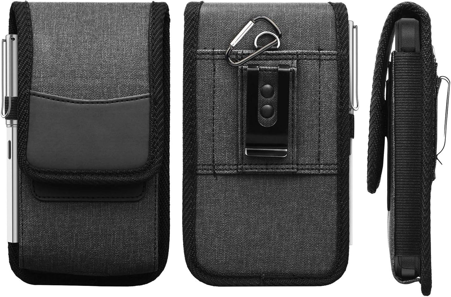 Njjex Cell Phone Holster for Samsung Galaxy S25 Ultra S24 S23 Plus S22 S21 S20 FE Note 20 Ultra A14 A15 A16 A17 A35 A36 iPhone 14 15 16 17 Pro Max Belt Clip Holster Phone Pouch Holder Carrying Case