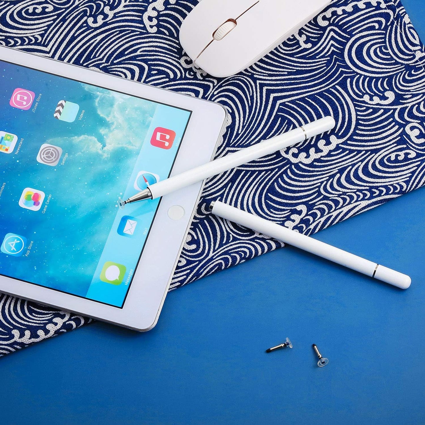 Zonon 12 Pcs Replacement Stylus Pen Tips Only Precision Round Shape Replaceable Stylus Universal Pen Disc Tips for Touch Screen Devices Daily Using Supplies