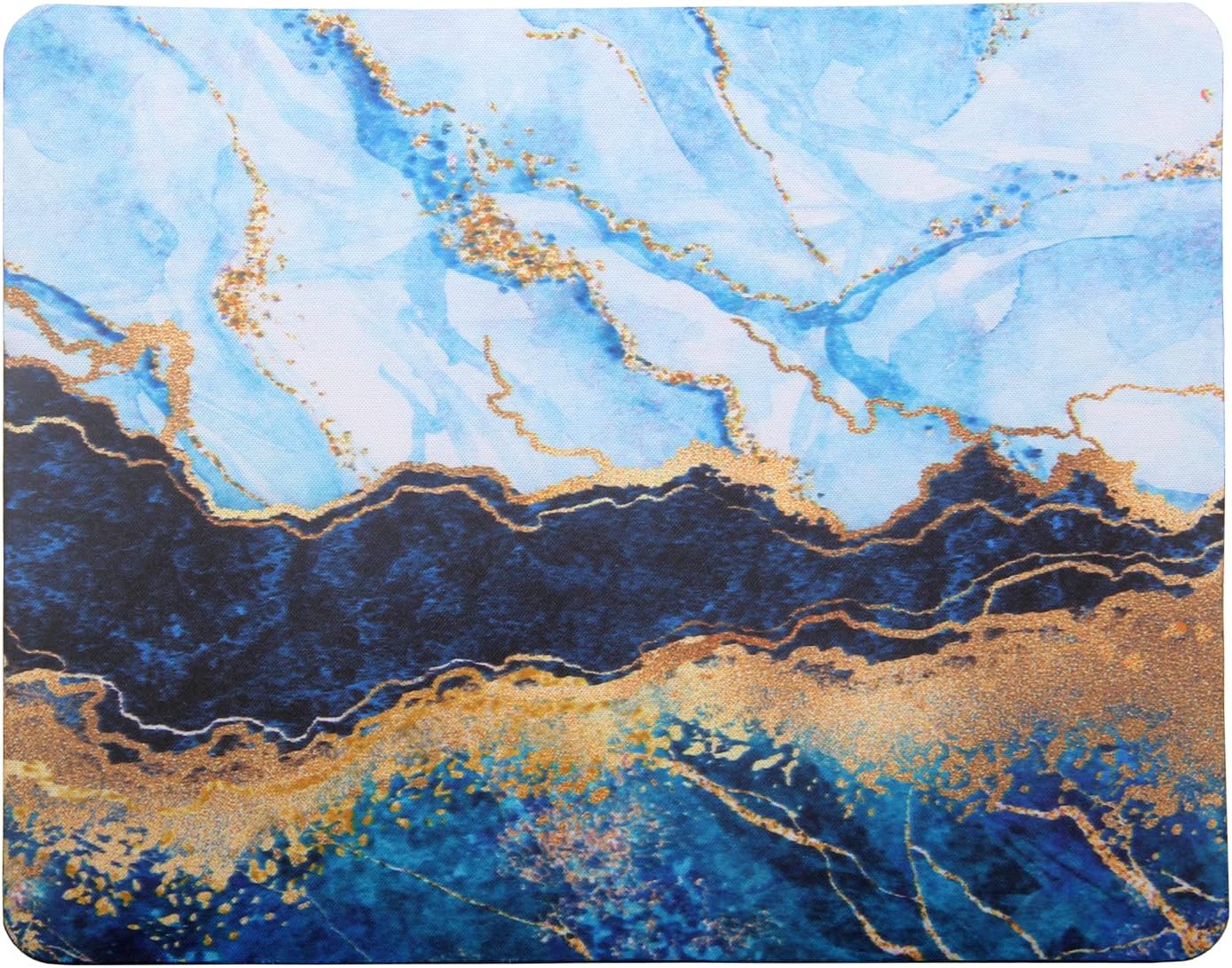 Mouse Pad, Gaming Mouse Pad, Non-Slip Rubber Base Mouse Mat with Designs for Laptop, Computer & Office, 9.5 x 7.9 x 0.12 inches (Marble 5)