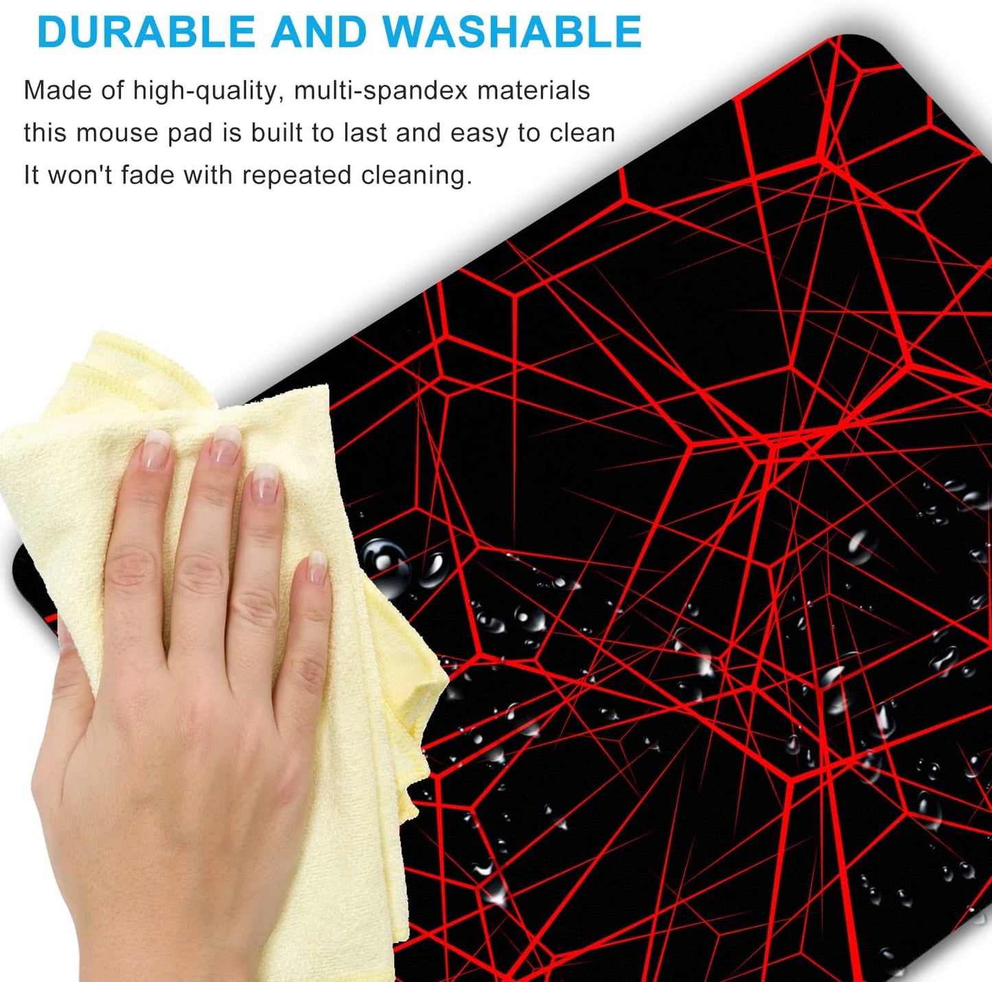 Abstract Lines Mouse Pad Personalized Design, Non-Slip Surface, Rubber Base, Small Office Desk Pad for Computers and Laptops