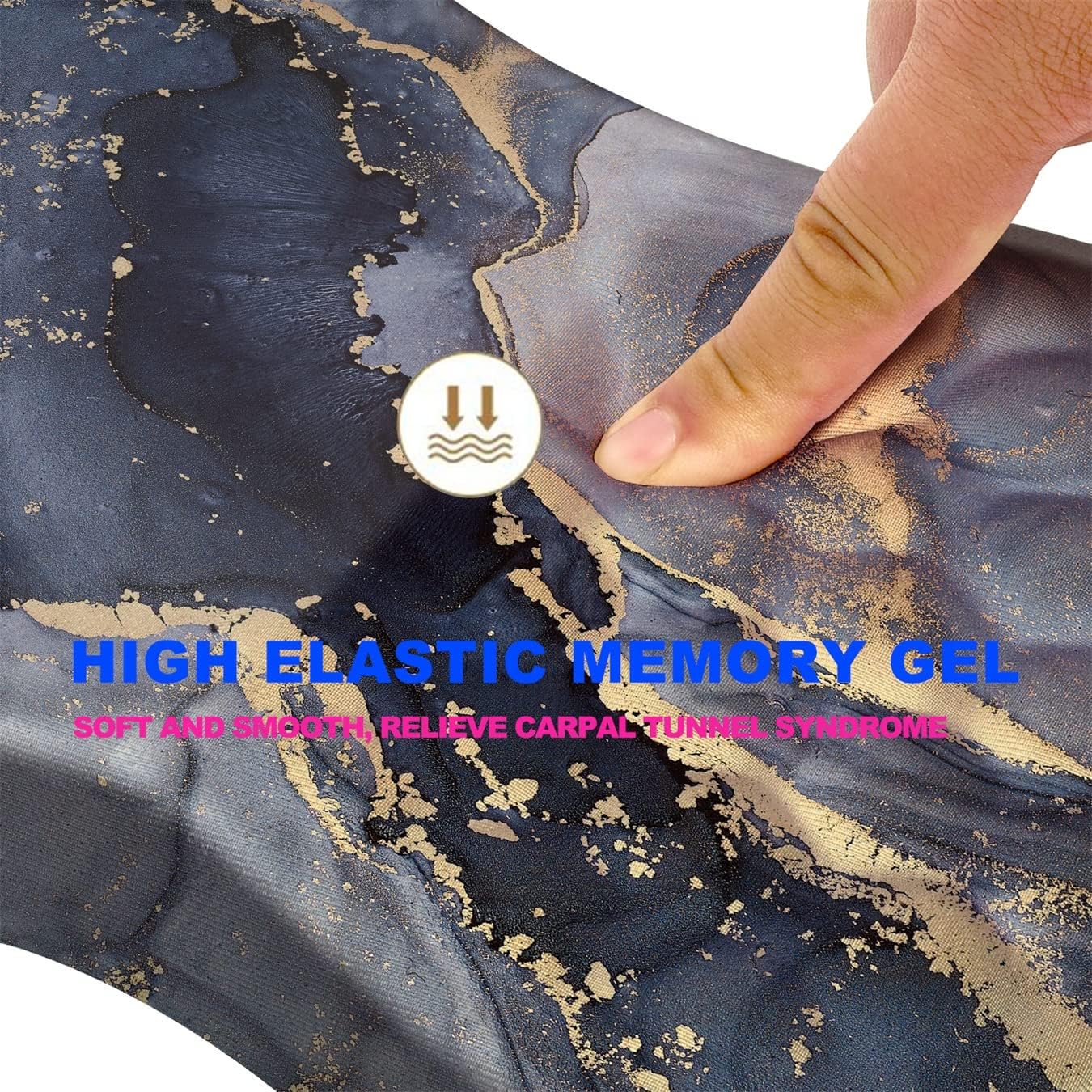 Mouse Pad Wrist Support, Ergonomic Mouse Pad with Massage Dot, Comfortable Computer Mouse Pad for Laptop, Wrist Rest Pain Relief Mousepad with Non-Slip PU Base for Office & Home, 12 x 8 in