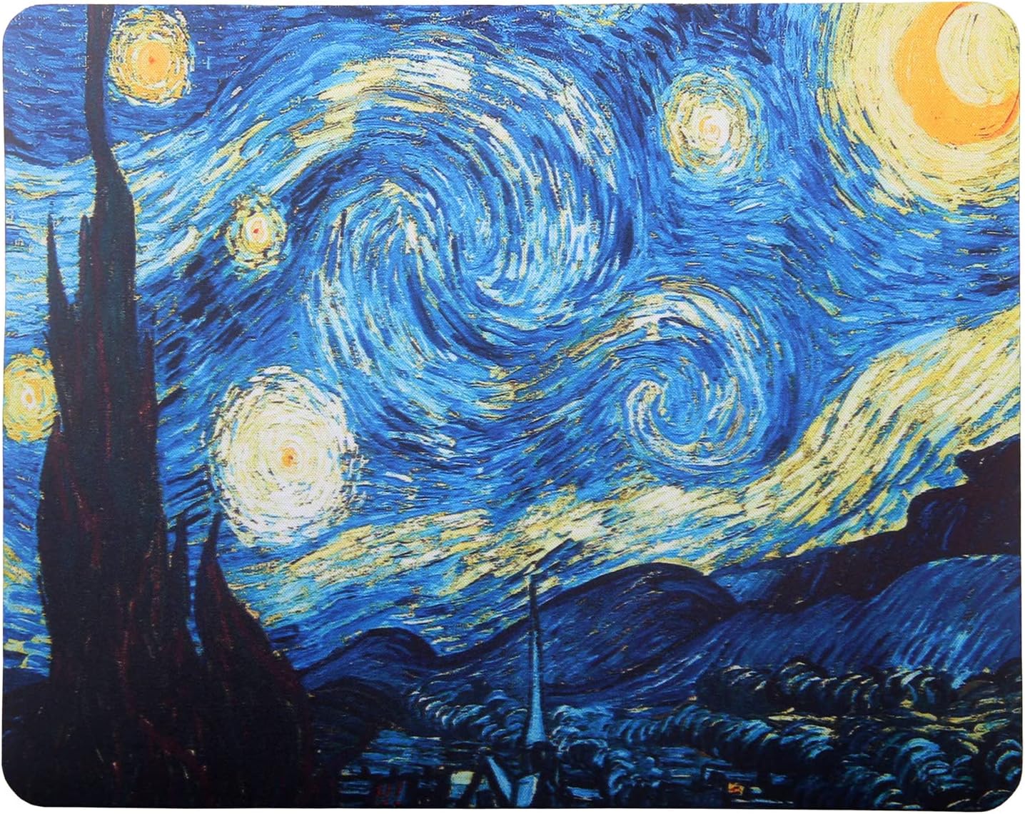 Mouse Pad, Gaming Mouse Pad, Non-Slip Rubber Base Mouse Mat with Designs for Laptop, Computer & Office, 9.5 x 7.9 x 0.12 inches (Starry Night)