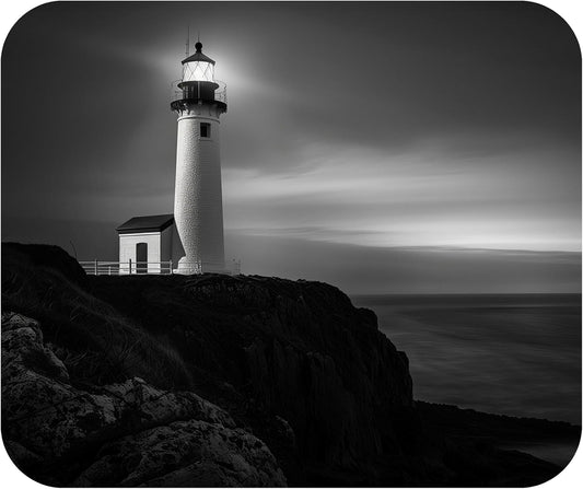 Coastal Shoreline Waves Sandy Beach Theme Mouse Pad Mat Mousepad for Desk Computer Laptop PC Gaming Home or Office Gift (Lighthouse MP04)