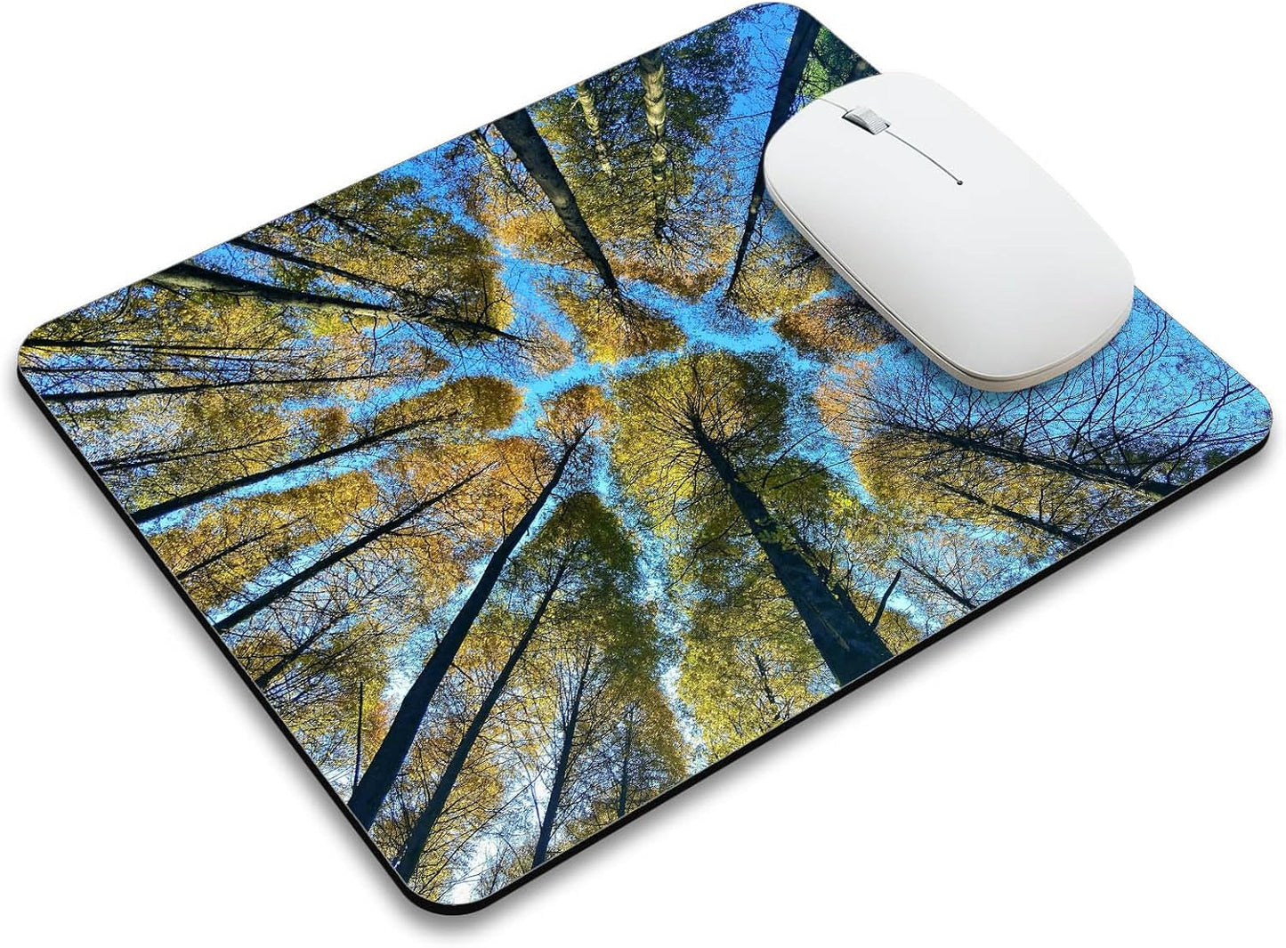 The Trees Under Blue Sky Mouse Pad Mat Rectangle Non-Slip Rubber Mousepad for Office Laptop