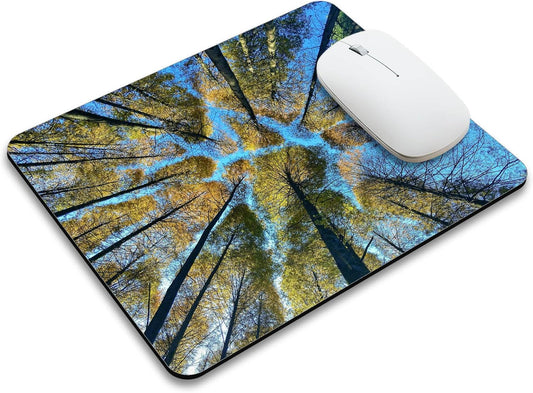The Trees Under Blue Sky Mouse Pad Mat Rectangle Non-Slip Rubber Mousepad for Office Laptop