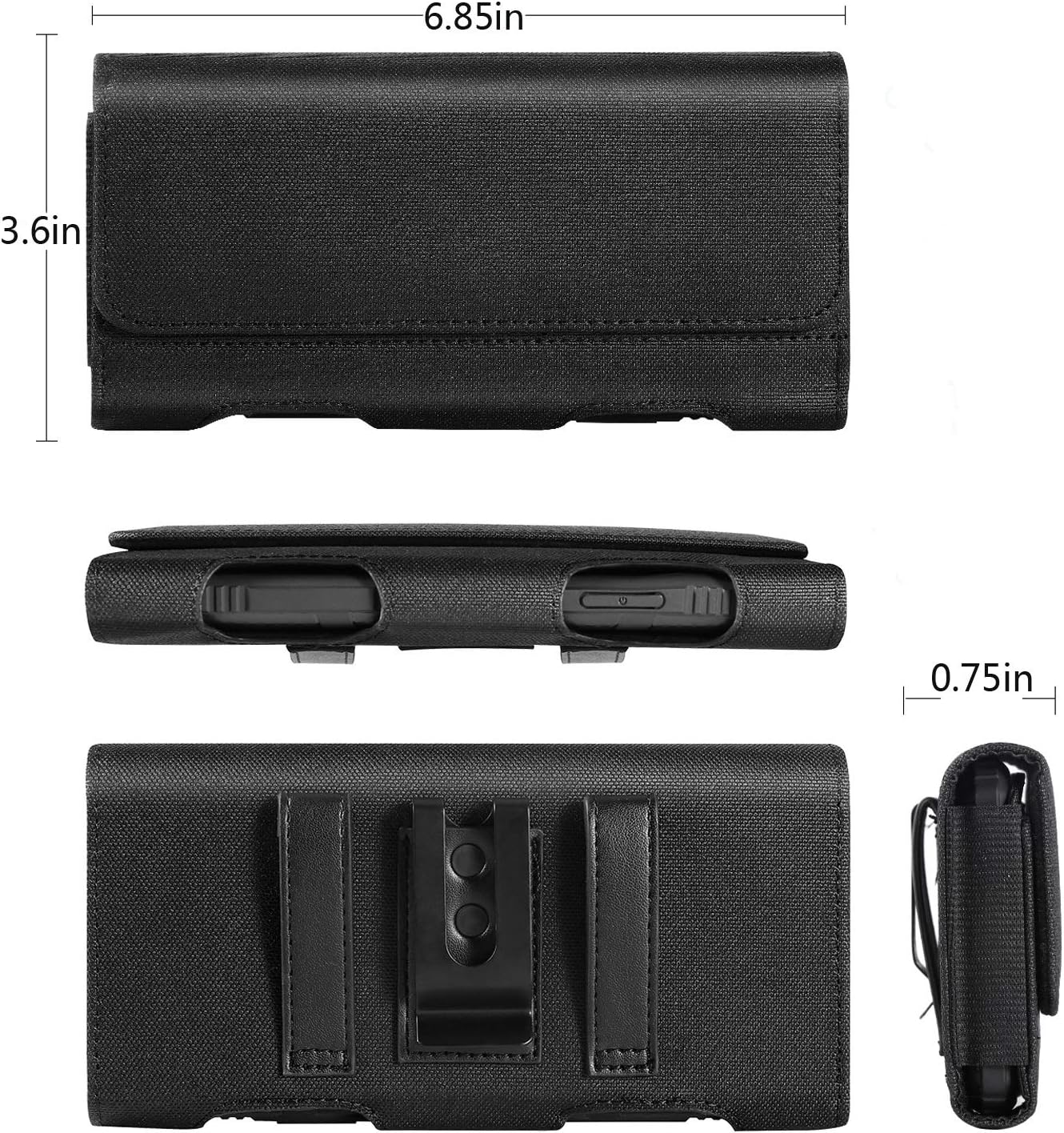 BECPLT for Galaxy S24 Ultra 5G Holster Case,Galaxy S23 Ultra S22 Ultra 5G S22+ 5G S21 Ultra 5G Nylon Holster Belt Case with Clip/Loops Belt Pouch Holder for Galaxy Note 20 Ultra S20+ S20 Ultra 5G