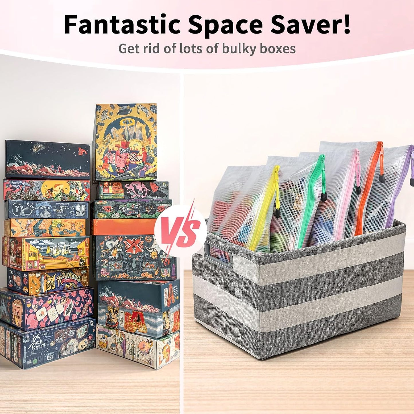 Umriox Mesh Zipper Pouch Puzzle Bags, 13.0x9.0 in (12 Colors, 12 Packs), Letter Size A4 Size Zipper Bags for Office Supplies Travel Accessories