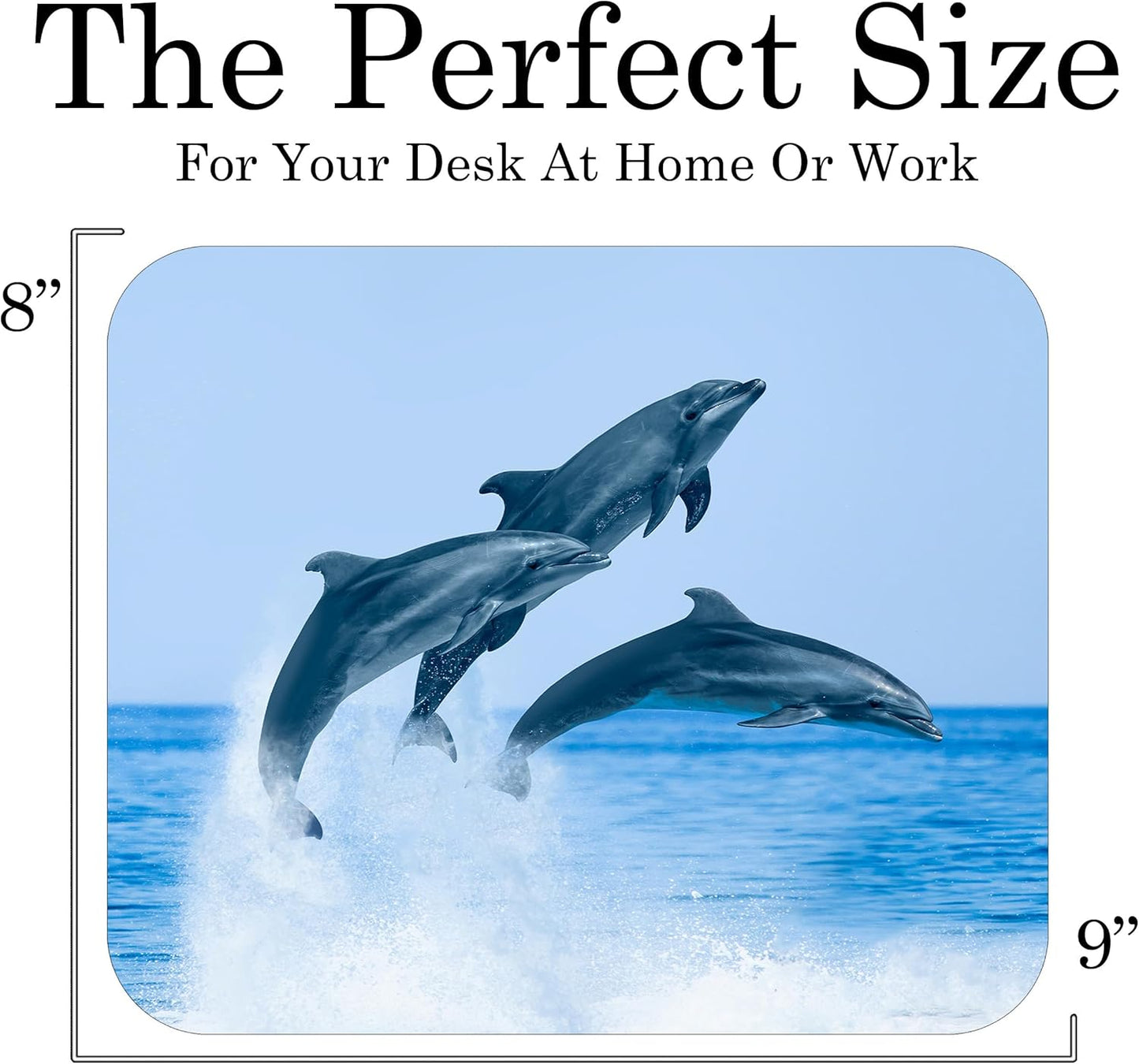 Coastal Shoreline Waves Sandy Beach Theme Mouse Pad Mat Mousepad for Desk Computer Laptop PC Gaming Home or Office Gift (Jumping MP19)