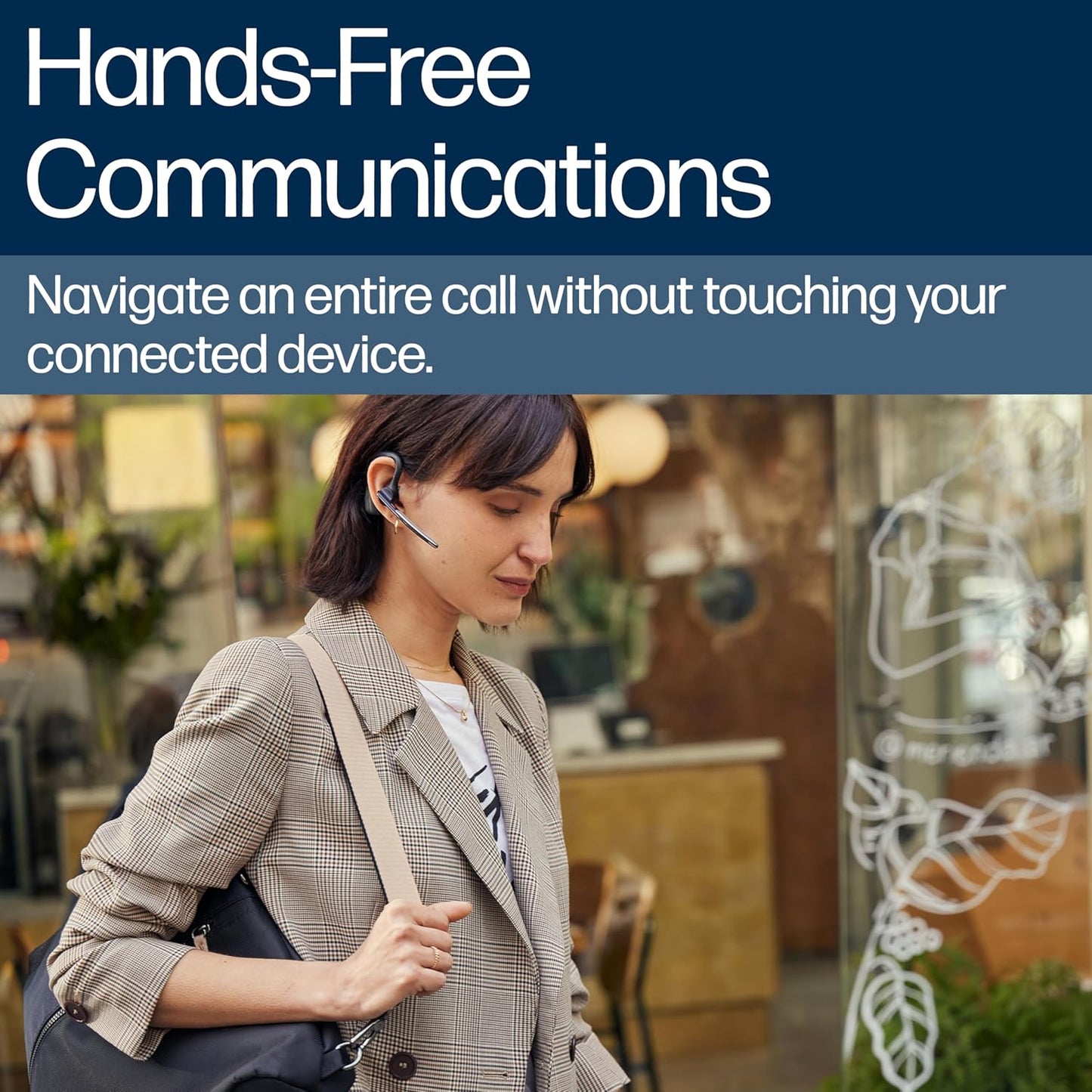 POLY HP Voyager Legend 30 - Bluetooth Monaural Headset - Discreet Boom & 4 Noise-Canceling Mics, WindSmart Technology, All-Day Comfort, Seamless Connectivity, Smart Sensors & Call Controls, Black