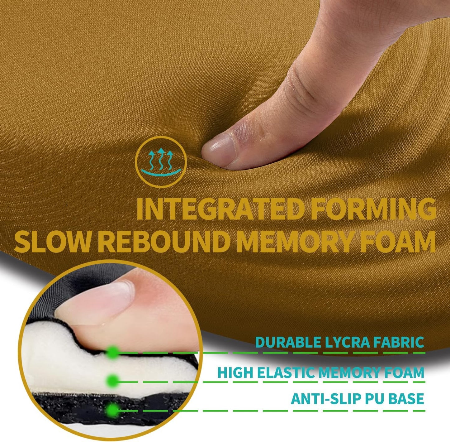 Hokafenle Ergonomic Mouse Pad Wrist Support with Stepped-Wedge Design, Wrist Rest Pain Relief Mousepad Filled with Memory Foam, Carpal Tunnel Mousepad for Wireless Mouse(12x8 inch,Goldenrod)