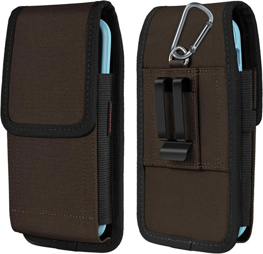 Phone Holster for Belt with Metal Clip and Magnetic Closure Compatible with Galaxy S25/S24/S23/S22/S21/S20 Ultra A16 A26 A35 A36 A55 A56 for Everyday Protection, XL-Coffee