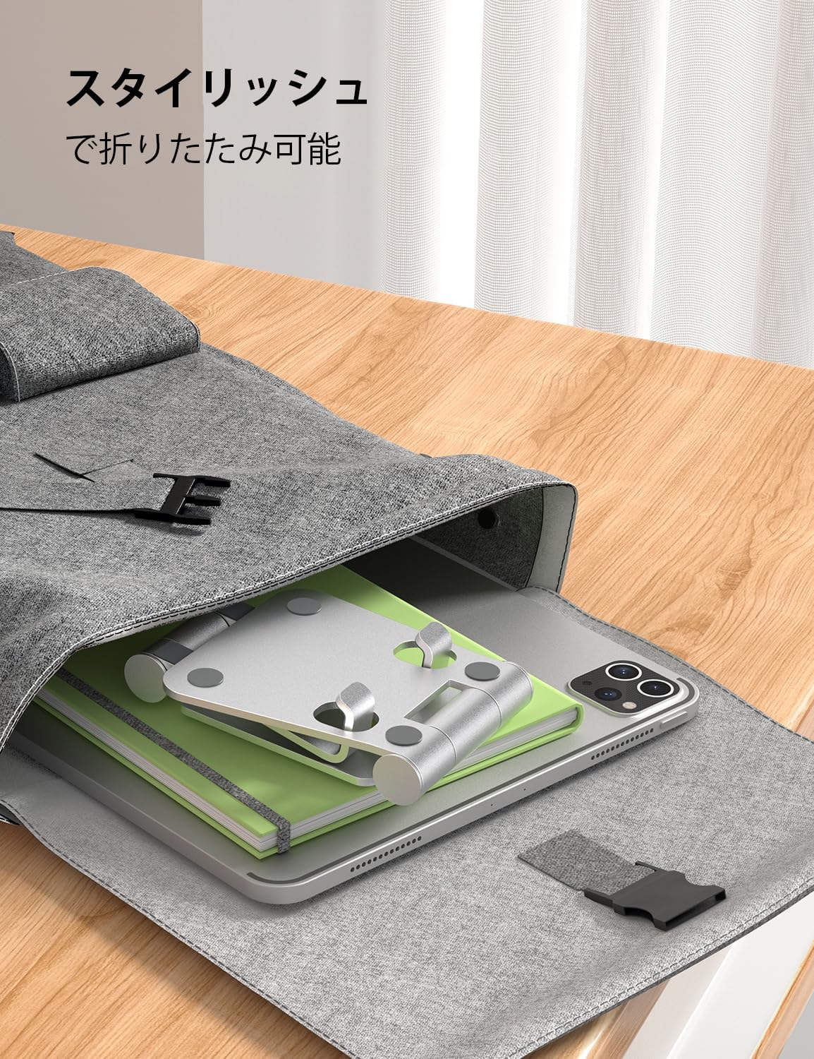 Nulaxy Dual Folding Cell Phone Stand, Fully Adjustable Foldable Desktop Phone Holder Cradle Dock Compatible with Phone 16 15 14 13 12 11 Pro Xs Xs Max Xr X 8, Nintendo Switch, All Phones - Silver