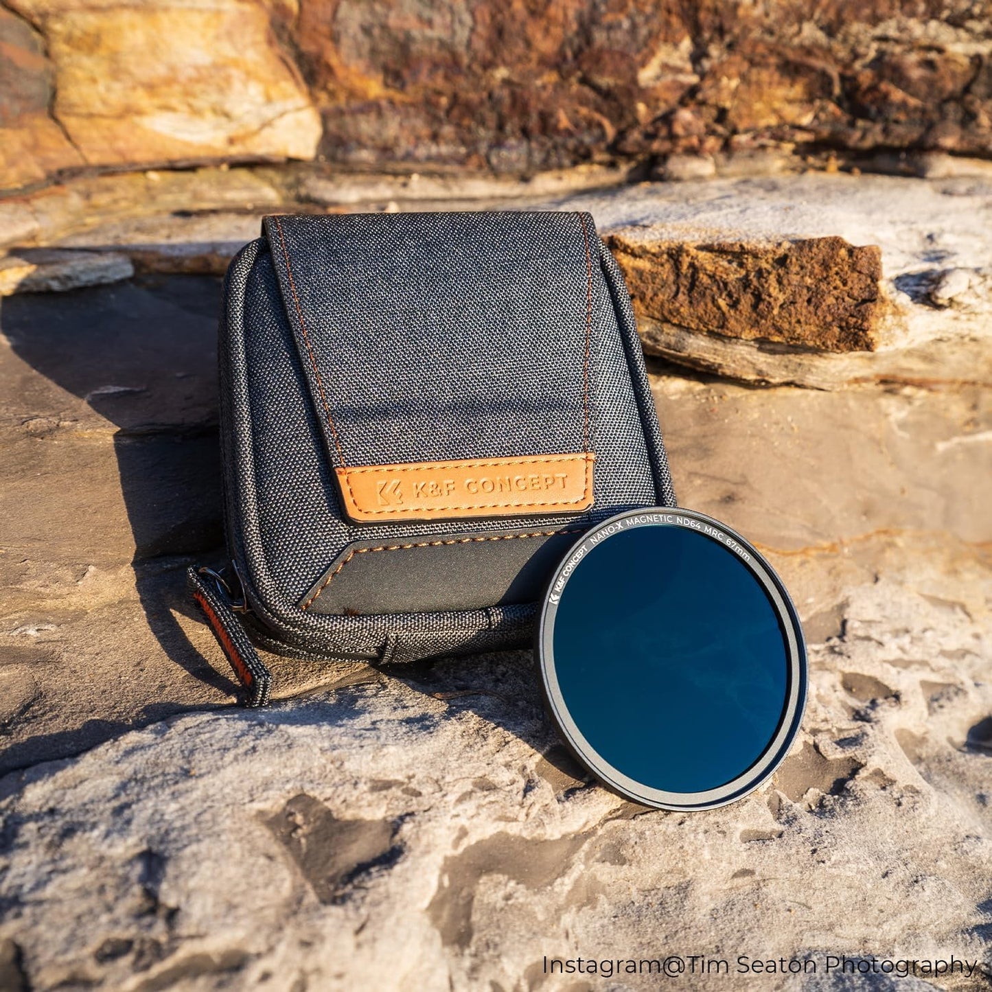 K&F CONCEPT 4 in 1 Basic Model Lens Filter Pouch Up to 95mm solar filter Pouch Case Camera Lens Filter Storage Wallet for ND UV CPL Filter Waterproof Filter Case