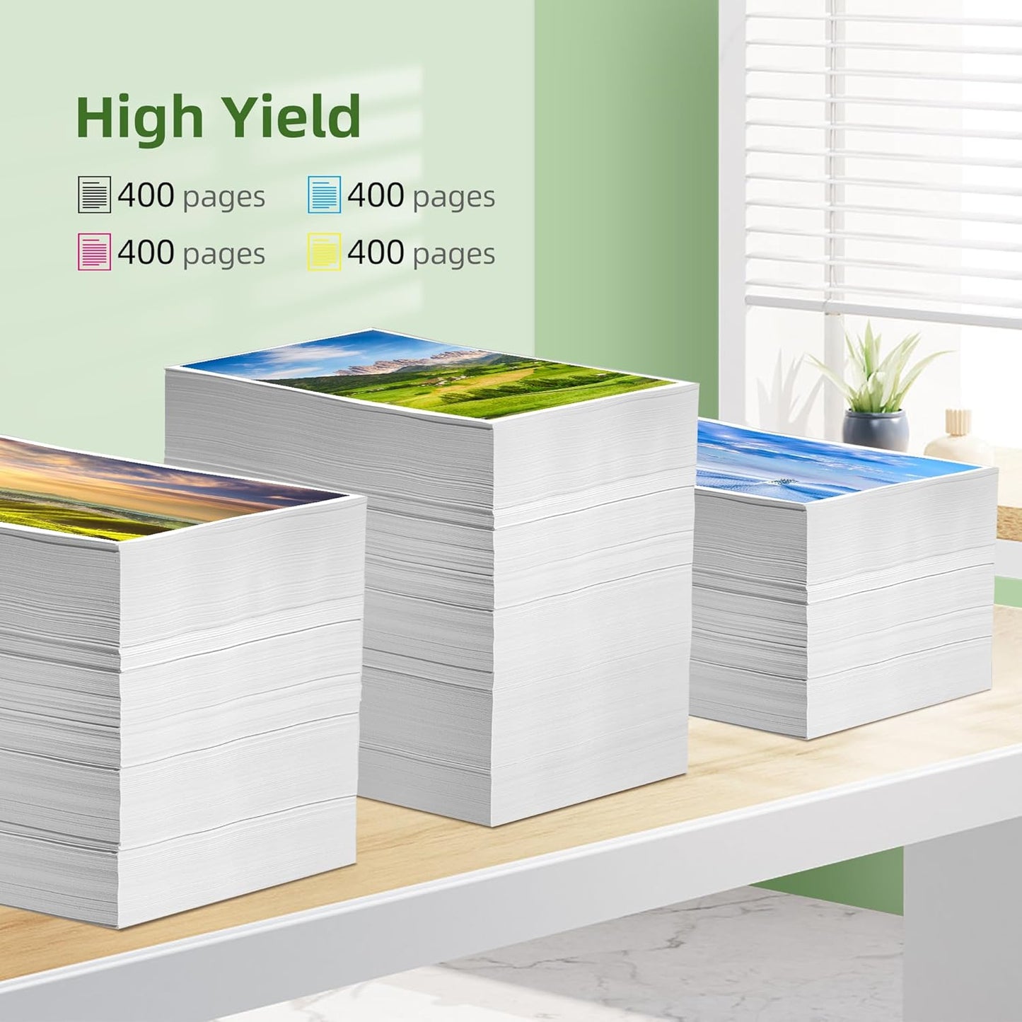 LC3013 Ink Cartridges BK/C/M/Y 5-Pack High Yield 400 Pages/Cartridge Compatible for Brother Ink Cartridges LC3013 LC3011 XL LC3013XL LC3011XL Compatible for MFC-J497DW MFC-J491DW MFC-J895DW MFC-J690DW