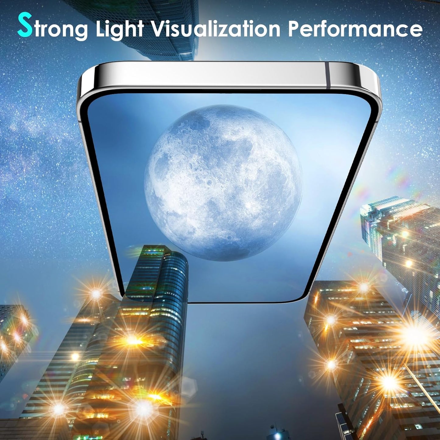 YWXTW Designed for iPhone 15 Pro/iPhone 15 Pro Max Camera Lens Protector Bling, [New Glitter Design] Individual Metal Tempered Glass Camera Cover Accessories Case Friendly (Silver Titanium Glitter)