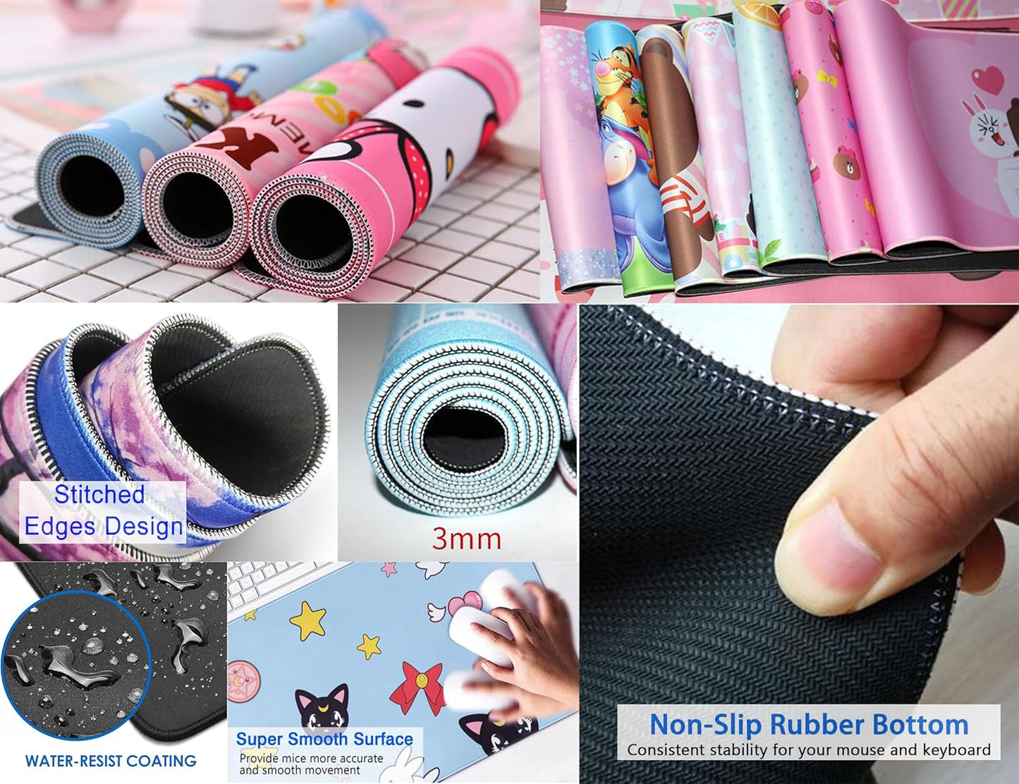 Black and Gold Celestial Desk Mat XXL Extended Gaming Mouse Pad Large Mousepad with Stitched Edges, Laptop Computer Keyboard Mouse Mat Desk Pad for Work Game Office Home Desk Decor 31.5x15.75 in