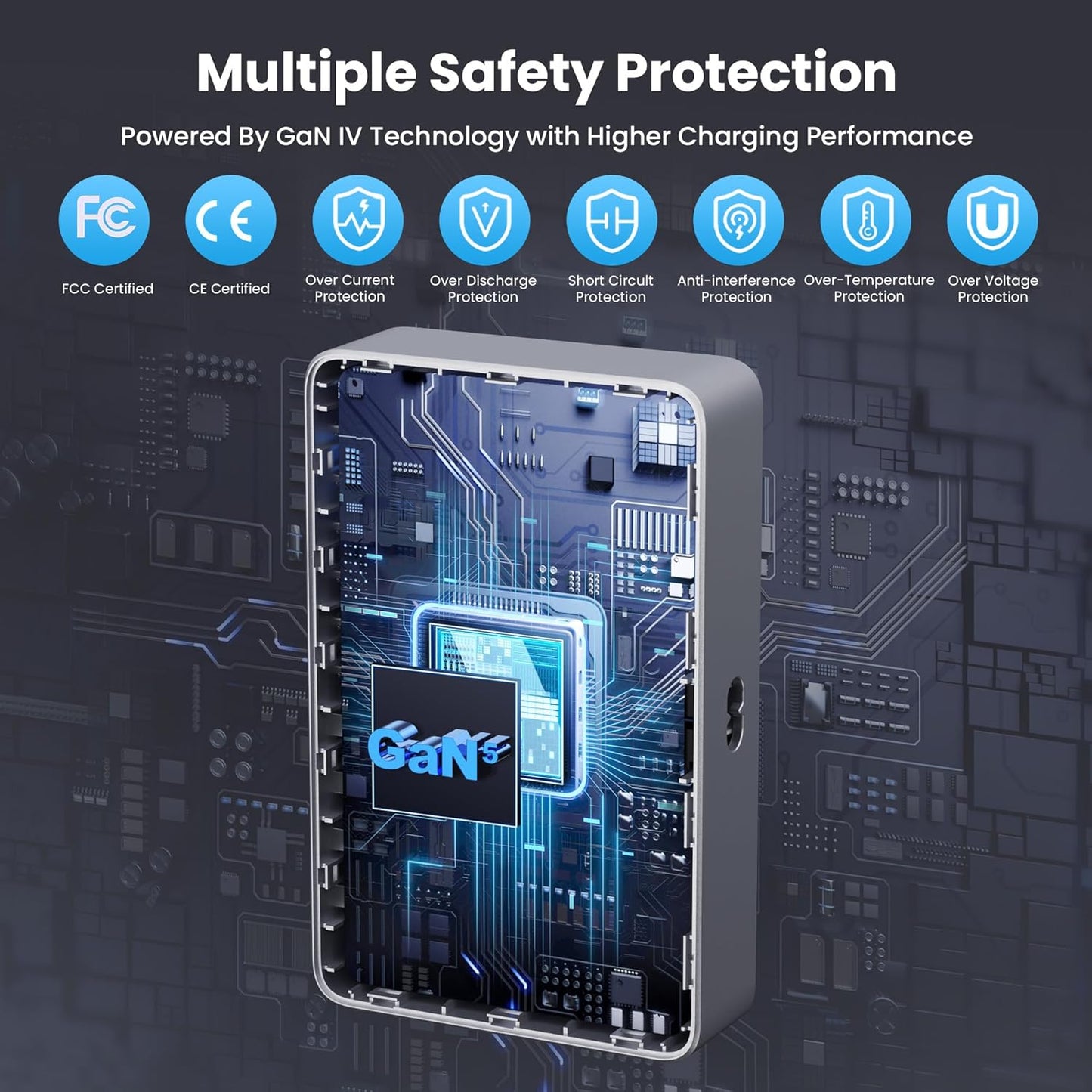 730W USB C Charger Block,10-Ports GaN V Fast Charging Station Hub,QC4.0+3 PD 100W Laptop Charger Wall Power Adapter for MacBook Pro/Air,DELL,iPhone 16/15/14/13,iPad,Galaxy S25,Pixel,Steam Desk-Silver