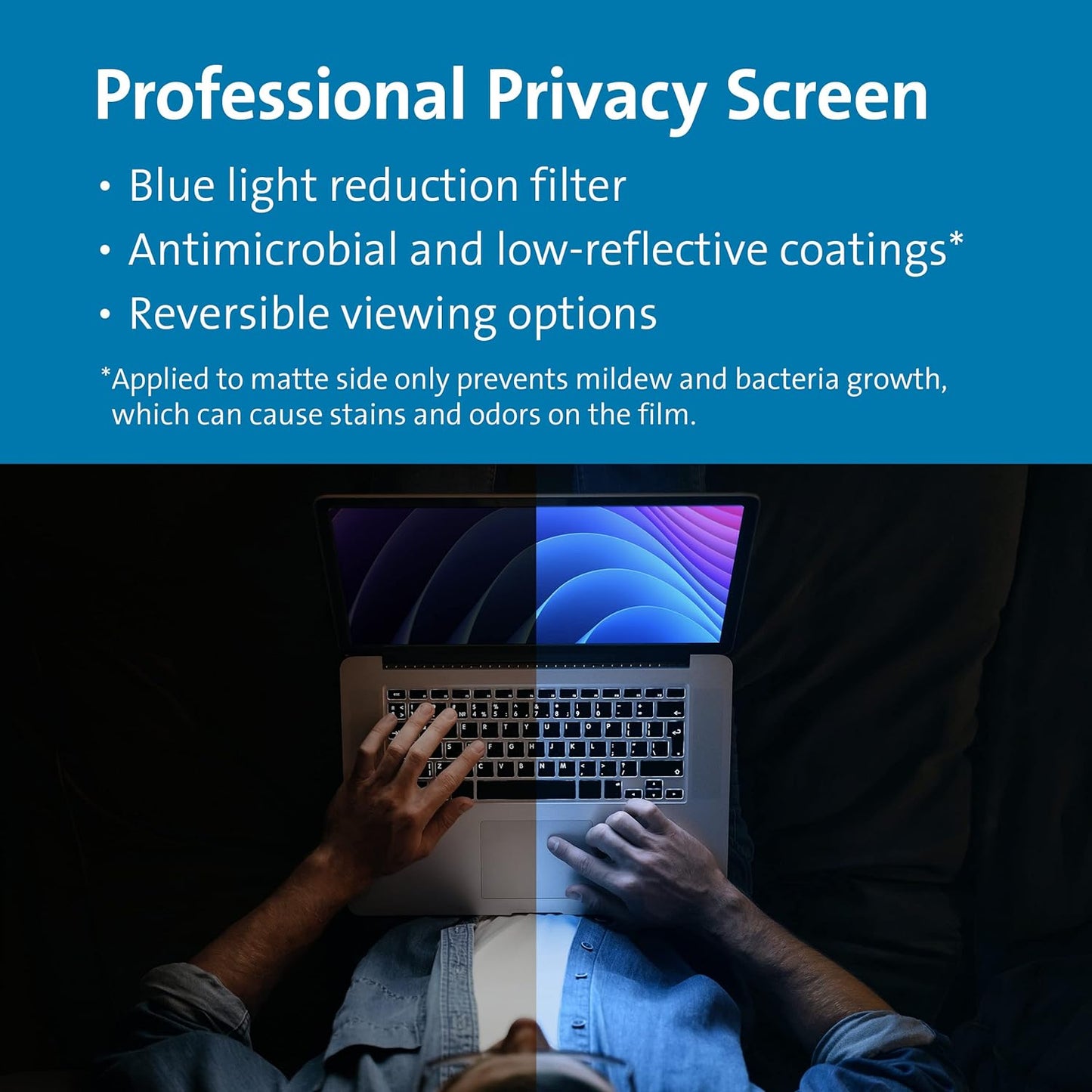 Kensington MagPro™ Magnetic Laptop Privacy Screen 15.6 inch, Removable 16:9 Laptop Privacy Filter Shield, Anti-Glare, Blue Ray Reduction, Compatible with HP/Dell/Acer/Asus/Lenovo (K58353WW)