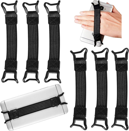 Weewooday 6 Pieces Mobile Phone Security Hand Strap Holder Security Hand Grip Phone Accessory for 5.2-7.5 Inch Smartphones