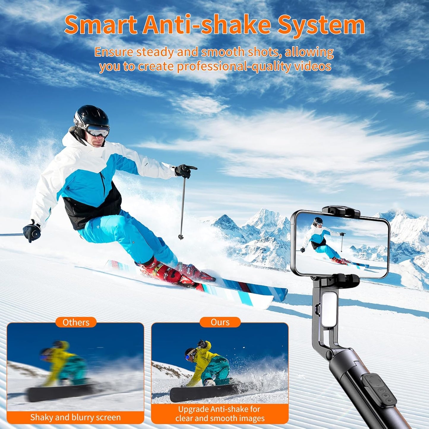 78.7" Selfie Stick Tripod for iPhone/Android, Auto Face Tracking Tripods with Light, Upgrade Strong Gimbal Stabilizer 360 Rotation with Remote for Content Creator Vlog Live StreamIing Video Record